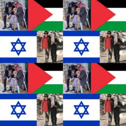 Palästina-Israel Flaggen und Freunde